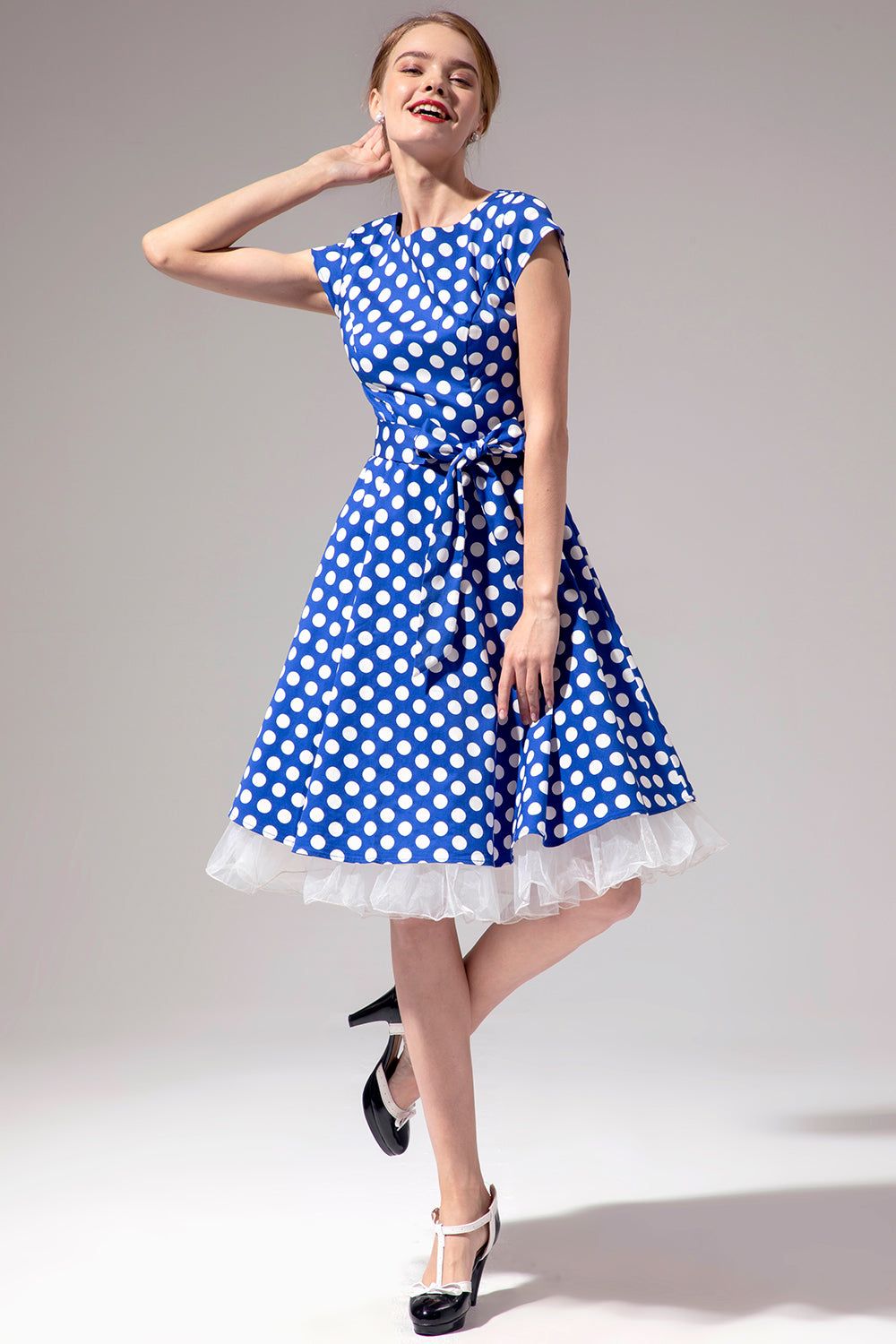Polka Dots 1950s Swing Dress sold by Zapaka product image thumbnail 3