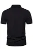 Green Short Sleeves Solid Stretch Cotton Men's Polo Shirt sold by Zapaka