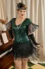 Green Plus Size 1920s Gatsby Dress with 20s Acessories Set sold by Zapaka