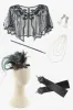 Green Plus Size 1920s Gatsby Dress with 20s Acessories Set sold by Zapaka