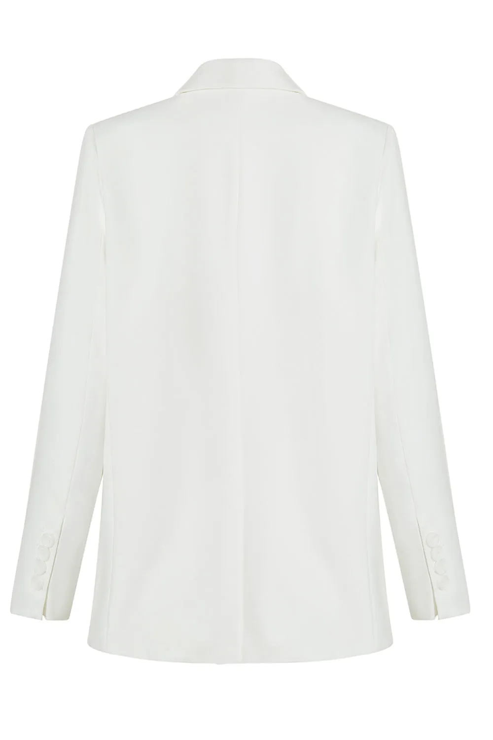 White Notched Lapel Women Blazer sold by Zapaka product image thumbnail 2
