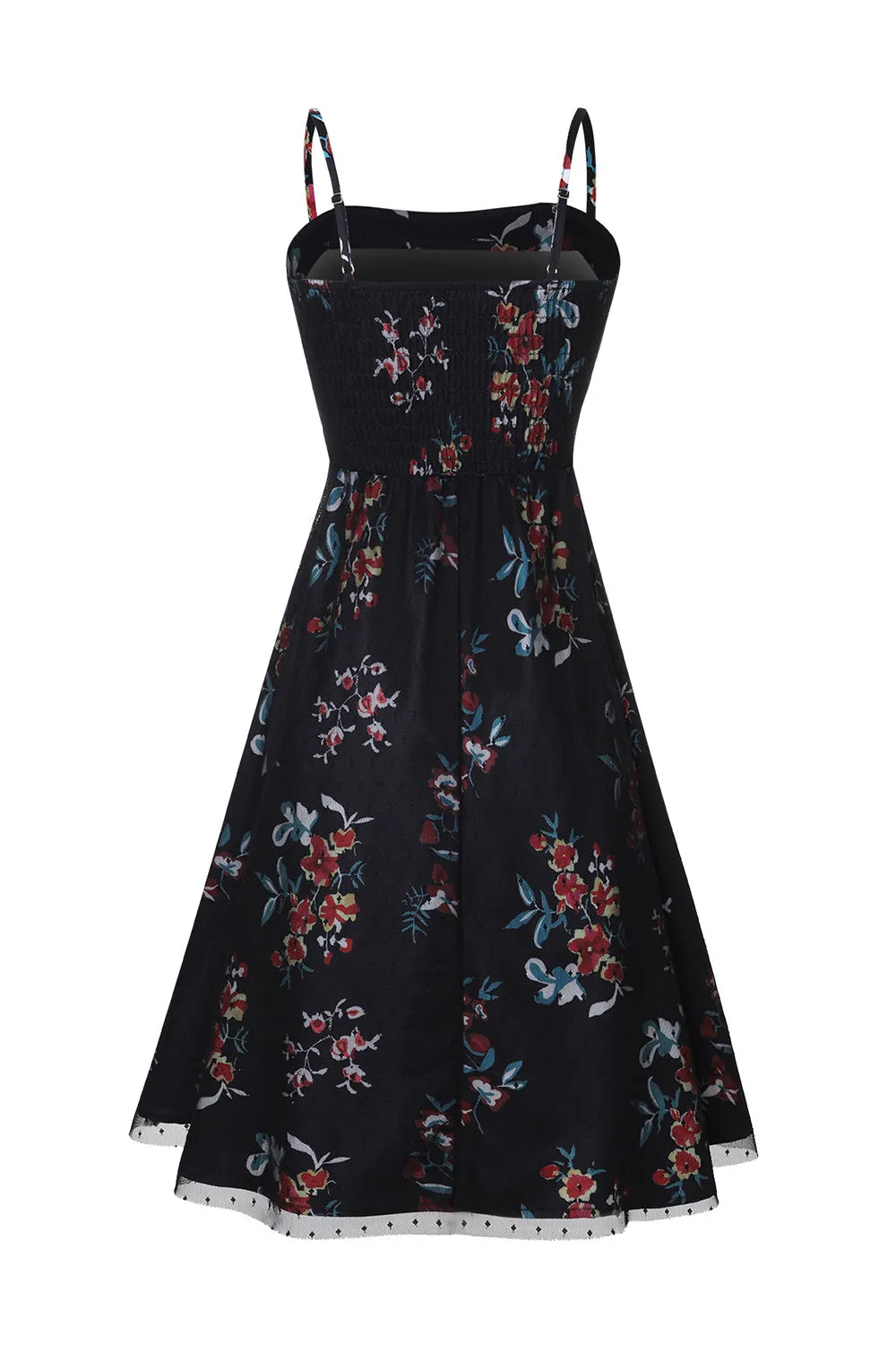 Black Printed 1950s Pin Up Dress sold by Zapaka product image thumbnail 2