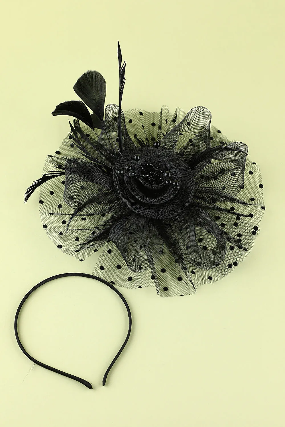 1920s Feather Tulle Headband sold by Zapaka product image thumbnail 5