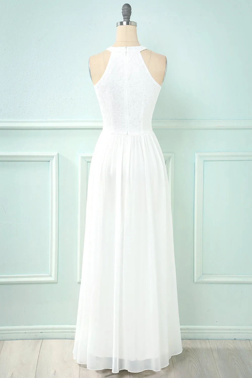 Halter Keyhole Lace Chiffon Bridesmaid Dress sold by Zapaka product image thumbnail 2