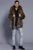 Brown Open Front Lapel Neck Long Faux Fur Men Coat sold by Zapaka