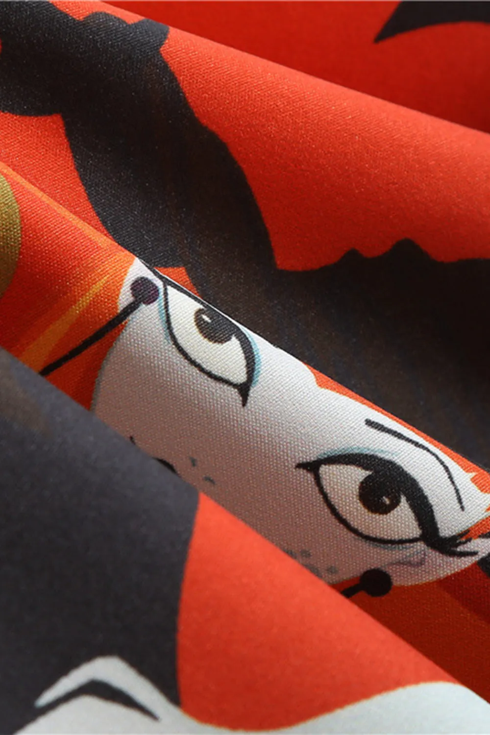 Orange Halloween Vintage Dress with Lace sold by Zapaka product image thumbnail 5