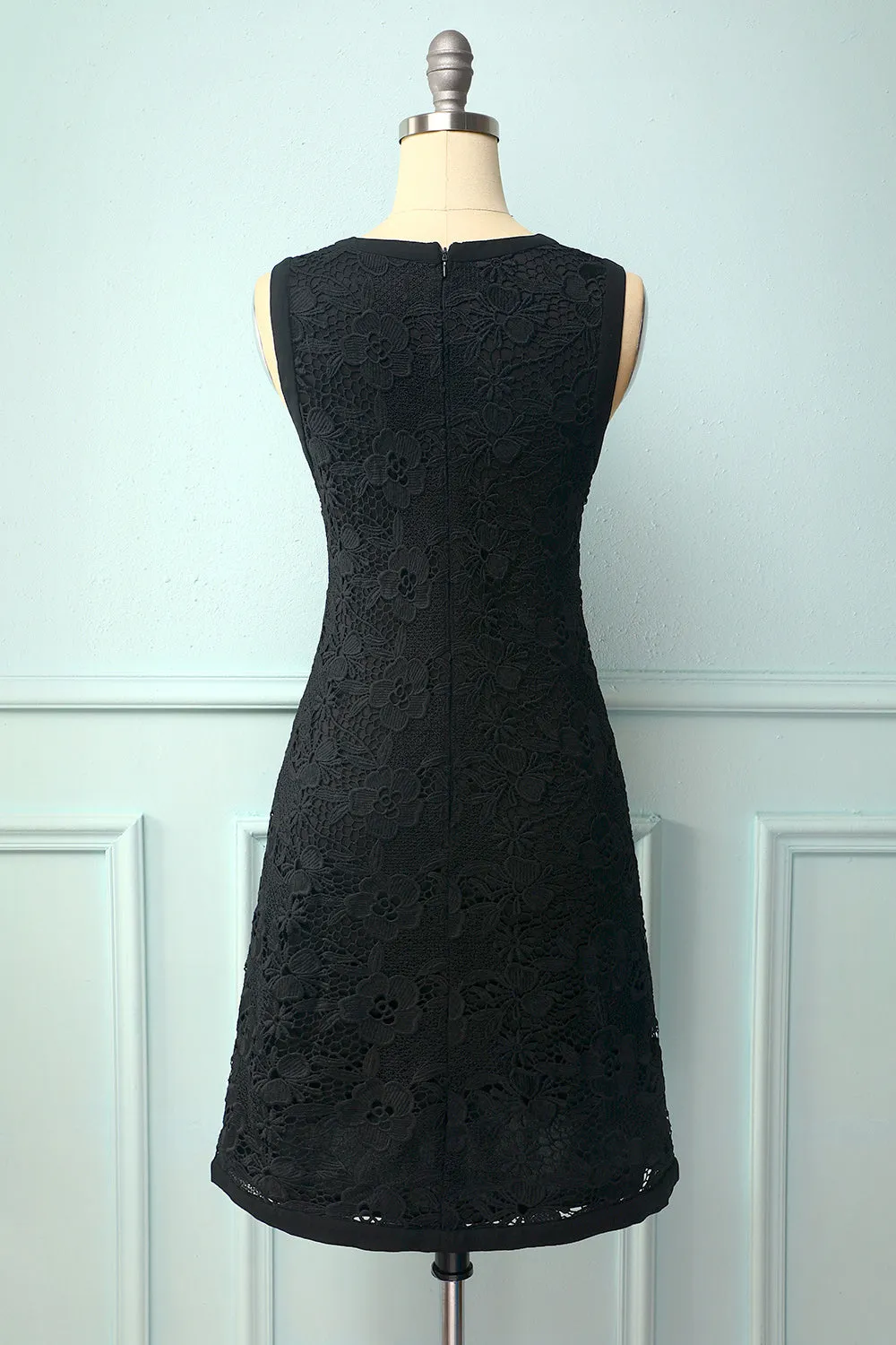 Black Floral Lace Dress sold by Zapaka product image thumbnail 2