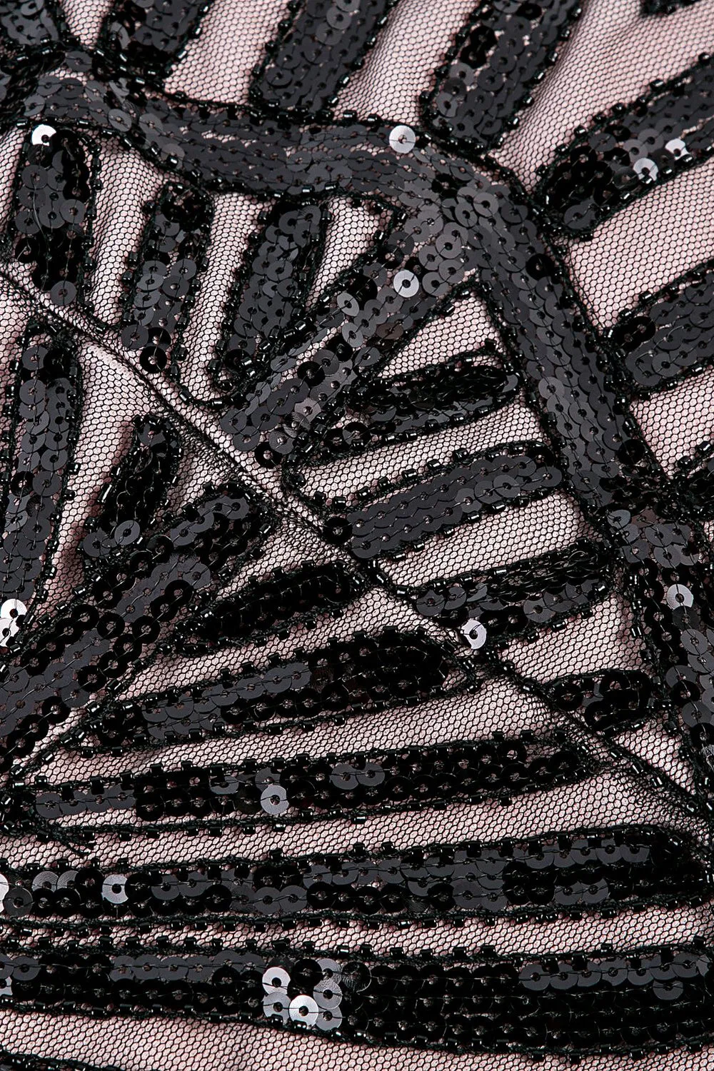 Mermaid Black 1920s Sequined Flapper Dress sold by Zapaka product image thumbnail 3