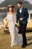 Ivory Mermaid Off The Shoulder Lace Boho Wedding Dress With Sweep Train sold by Zapaka