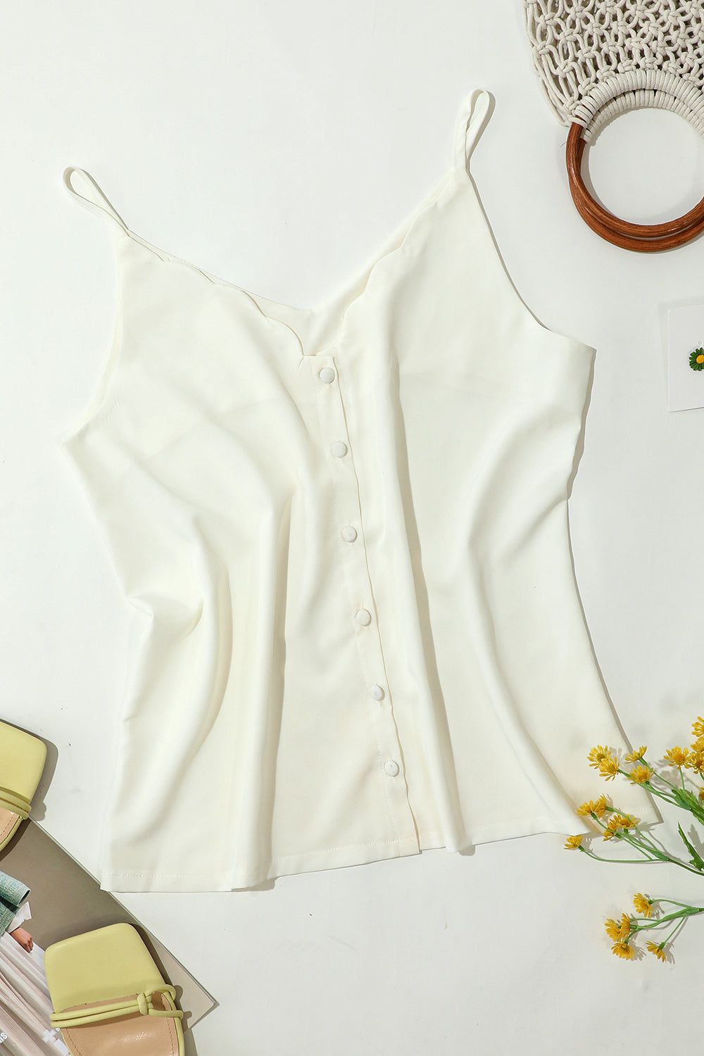 Black Solid Cami sold by Zapaka product image thumbnail 4