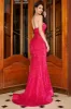 Sparkly Mermaid Sweetheart Hot Pink Sequins Long Prom Dress sold by Zapaka