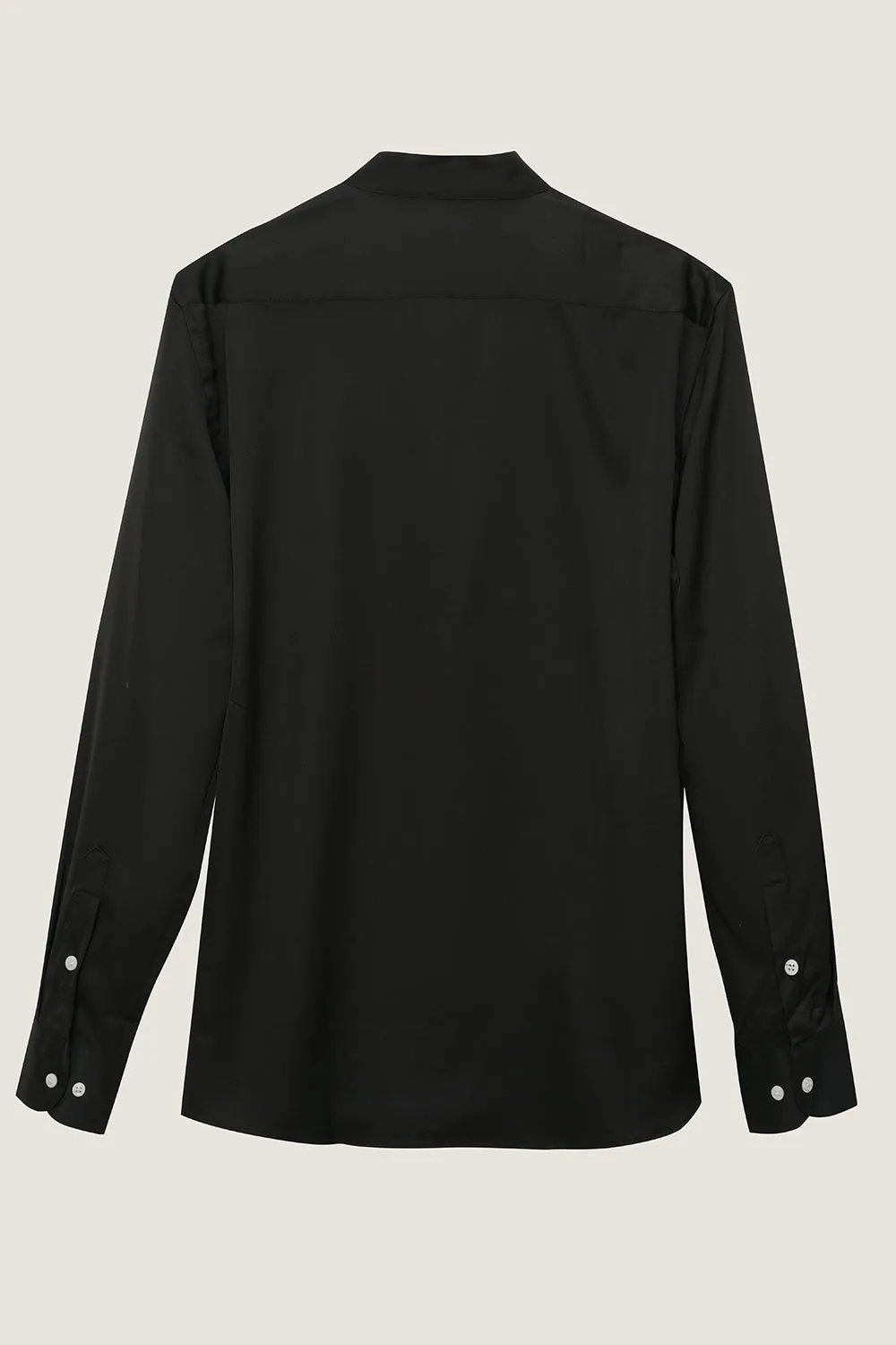 Black Long Sleeves Men's Suit Shirt sold by Zapaka product image thumbnail 3