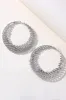 Cut Out Rhinestones Round Geometric Earrings sold by Zapaka