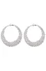 Cut Out Rhinestones Round Geometric Earrings sold by Zapaka