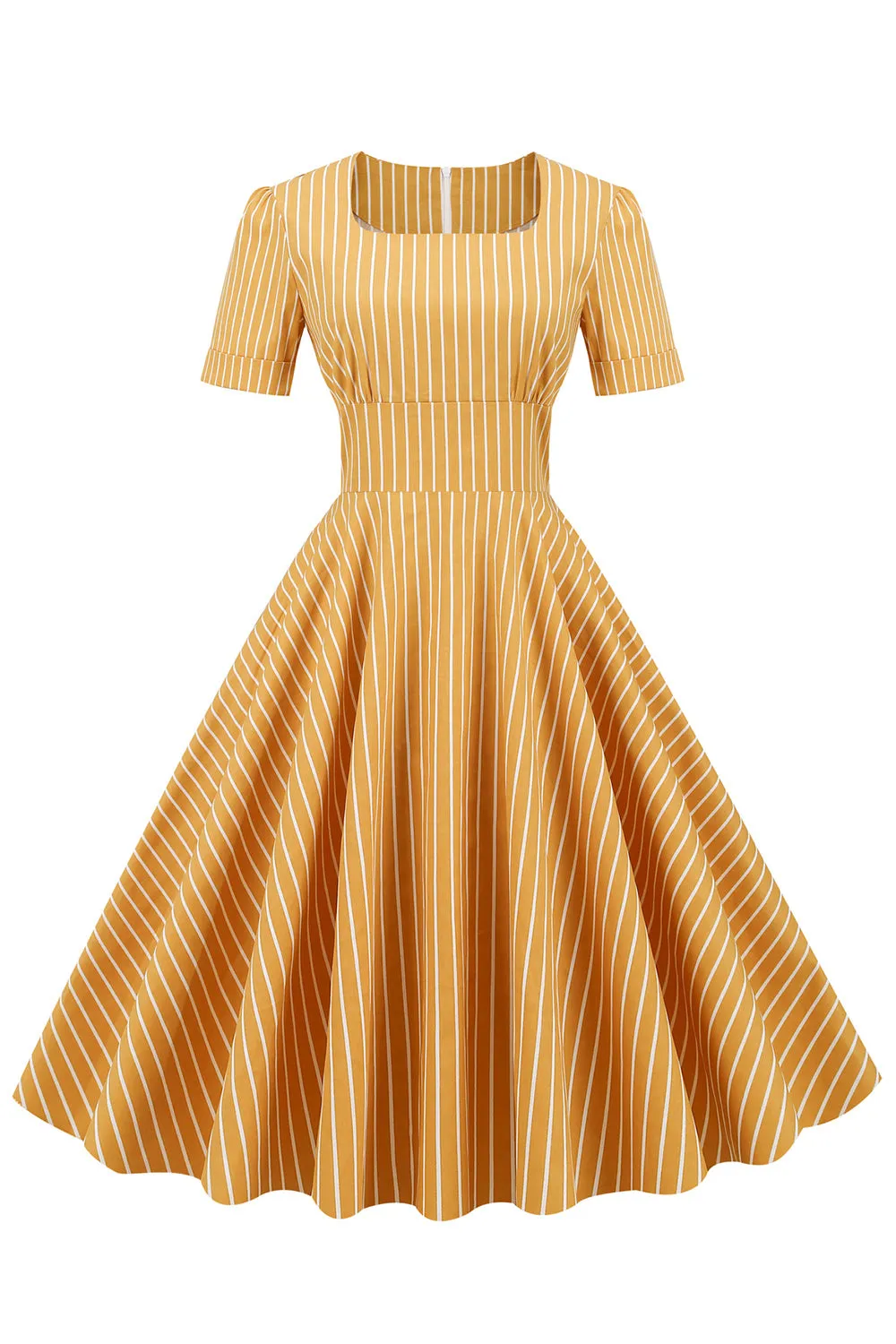 Stripes Short Sleeves 1950s Swing Dress sold by Zapaka product image thumbnail 5