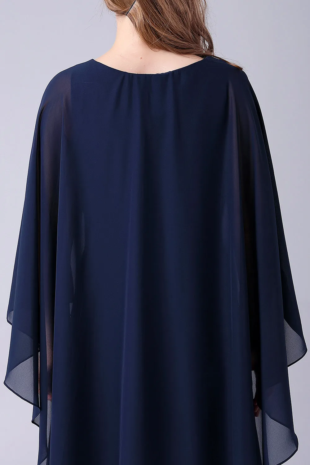 A-Line Scoop Neck Floor-Length Chiffon Mother of the Bride Dress sold by Zapaka product image thumbnail 5