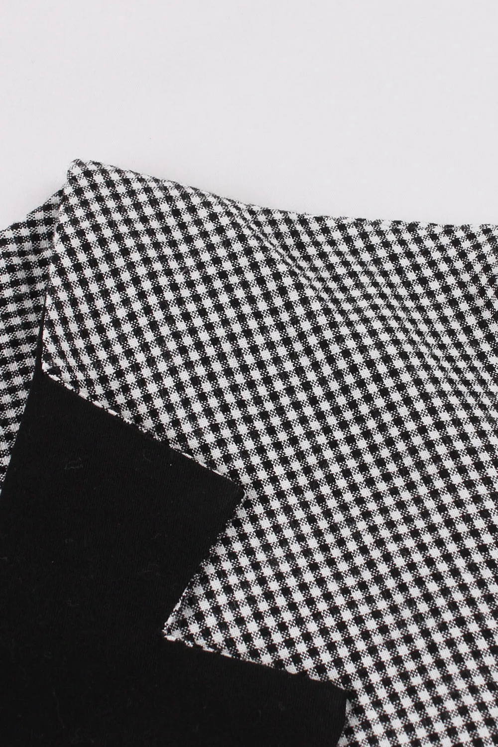 Black Lapel Neck Plaid Vintage 1950s Dress sold by Zapaka product image thumbnail 4