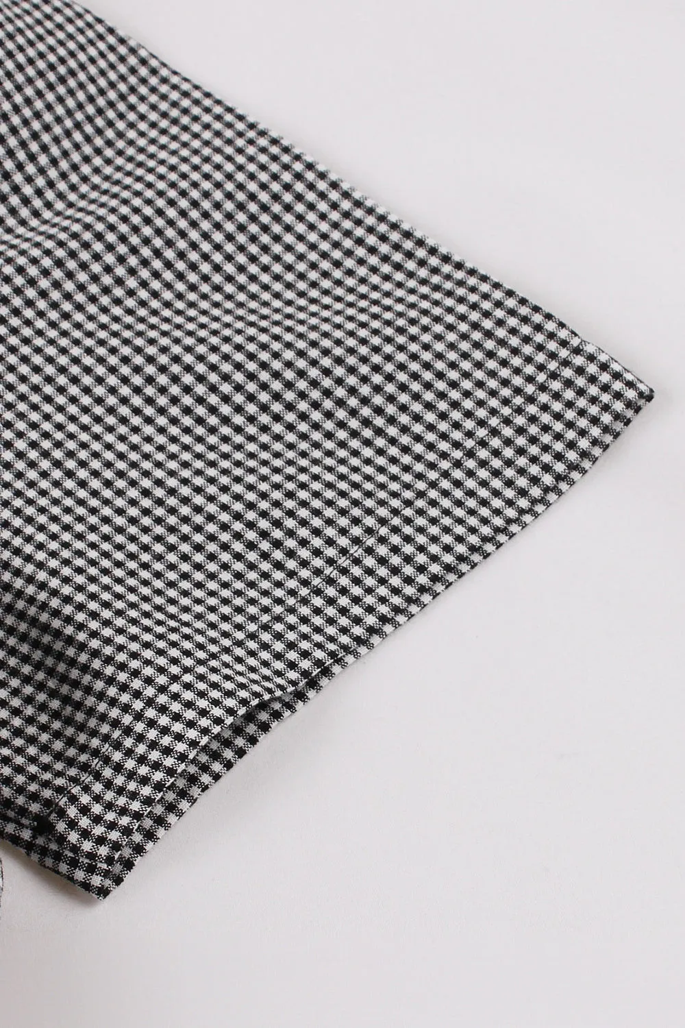Black Lapel Neck Plaid Vintage 1950s Dress sold by Zapaka product image thumbnail 5