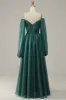 Off Shoulder Long Sleeves Prom Dress with Ruffles sold by Zapaka