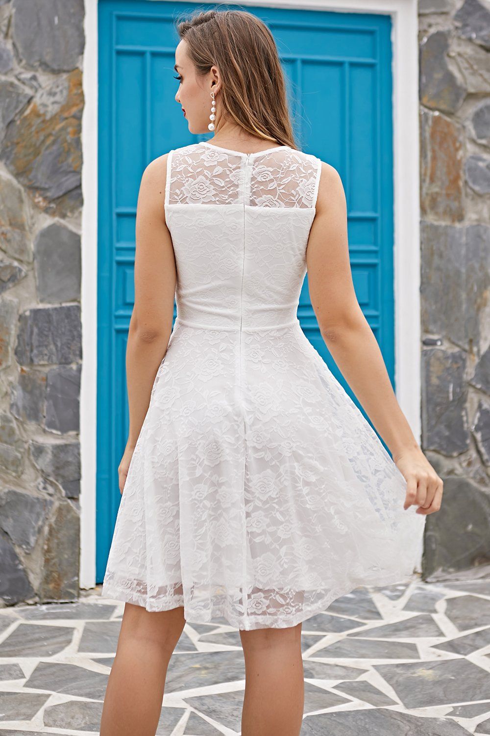 Vintage Lace Dress with Sash sold by Zapaka product image thumbnail 2