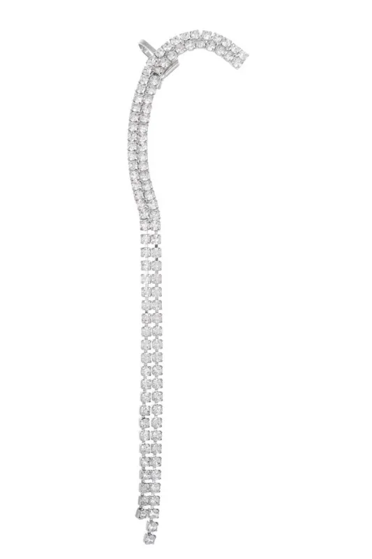 Rhinestones Tassel Long Earrings sold by Zapaka