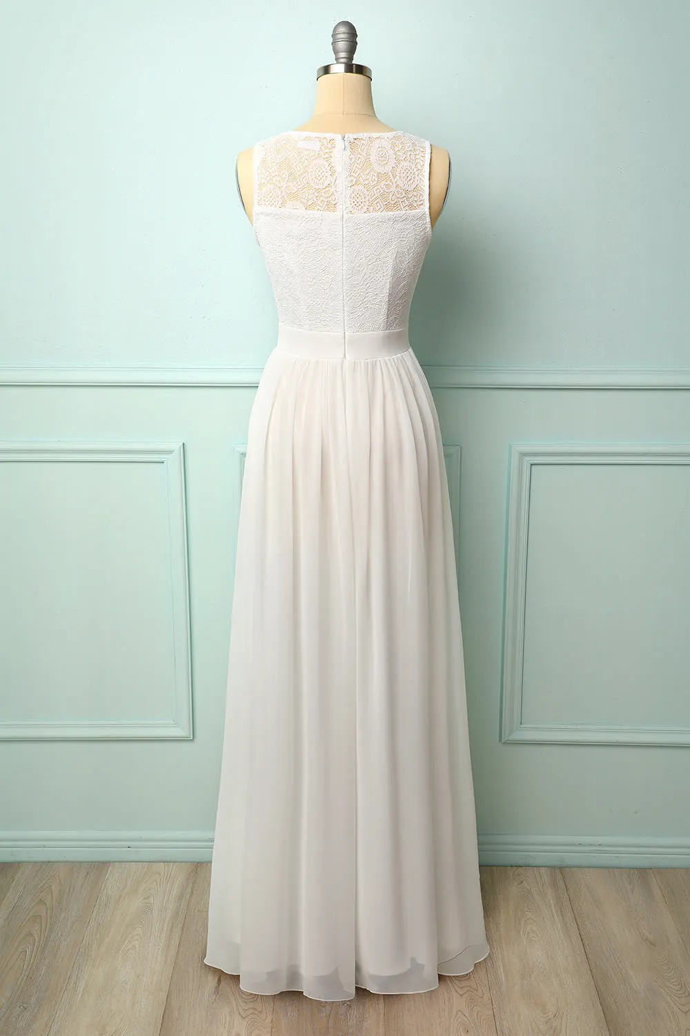 White Lace Long Dress sold by Zapaka product image thumbnail 2