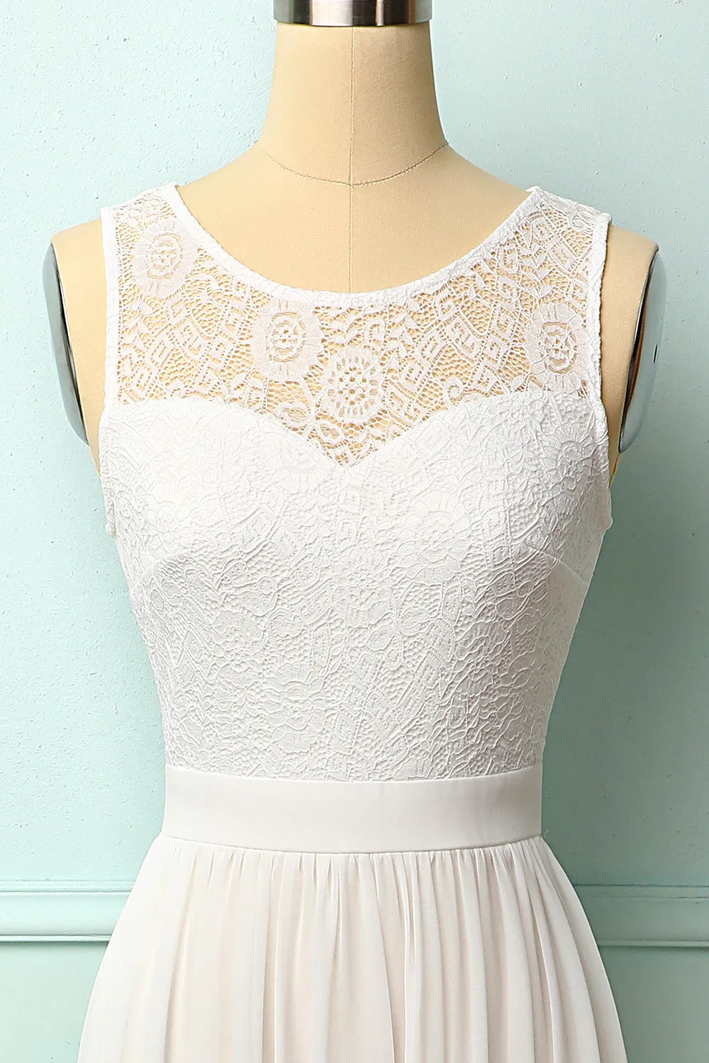 White Lace Long Dress sold by Zapaka product image thumbnail 4