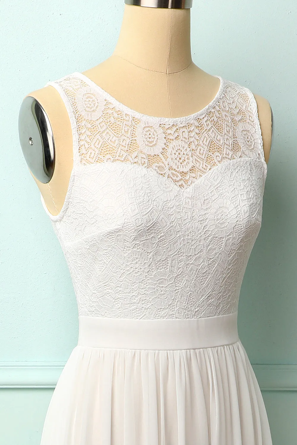 White Lace Long Dress sold by Zapaka product image thumbnail 5