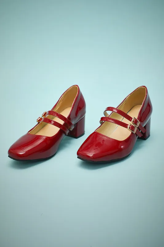 Red Straps Retro Heels sold by Zapaka