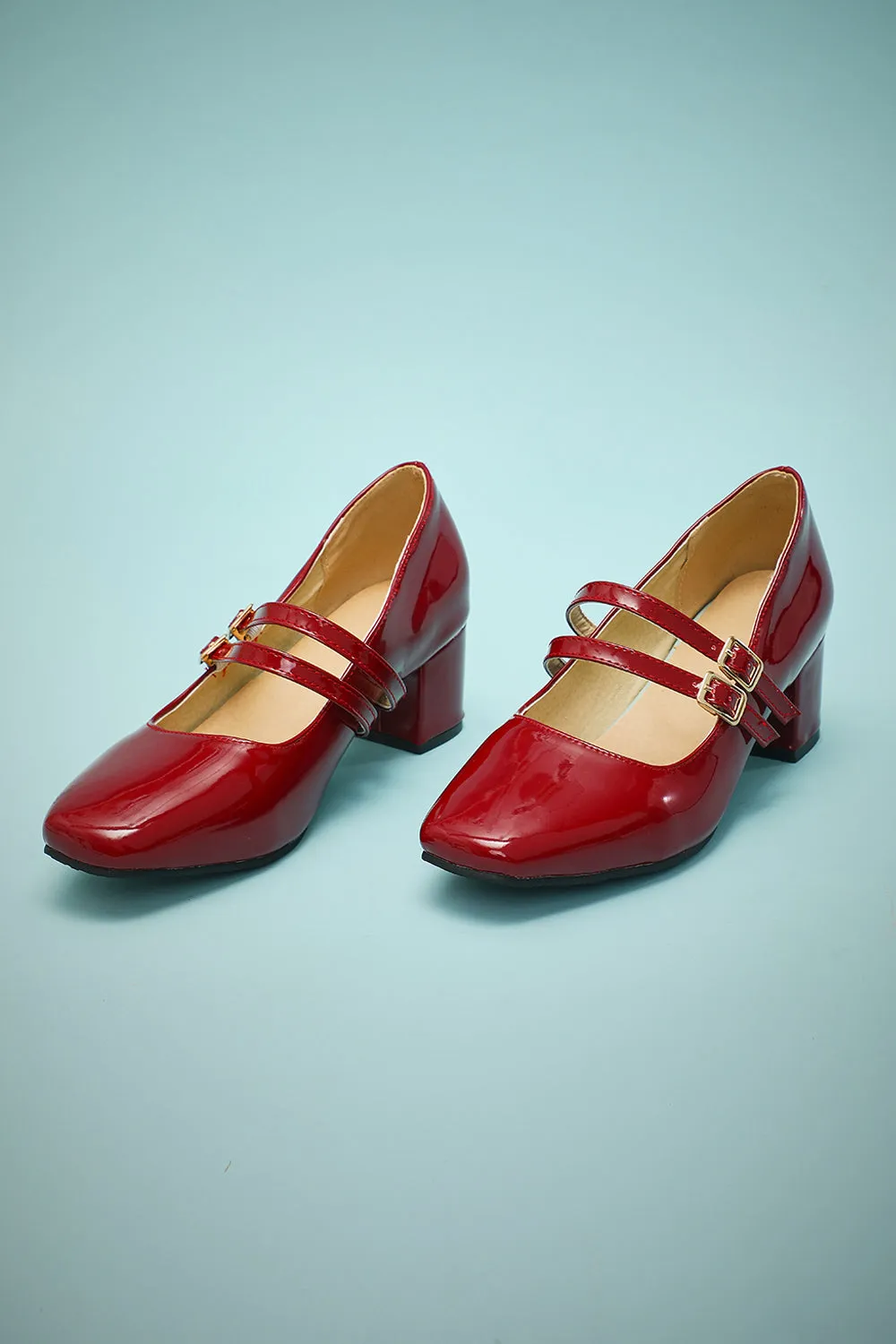 Red Straps Retro Heels sold by Zapaka