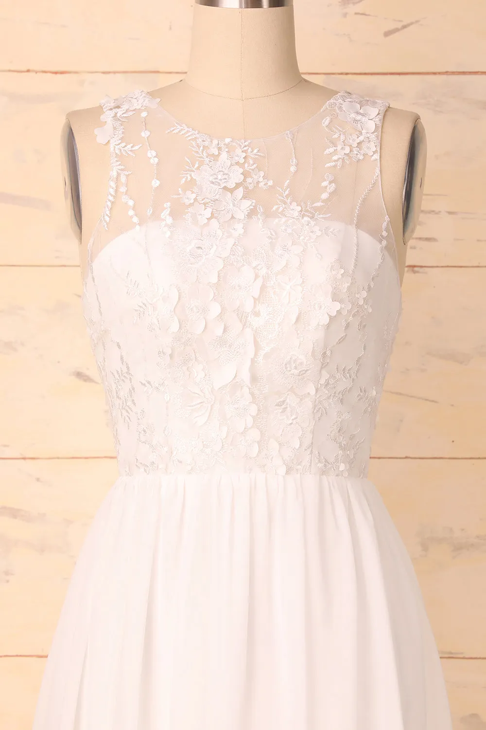 White Appliques Dress sold by Zapaka product image thumbnail 3