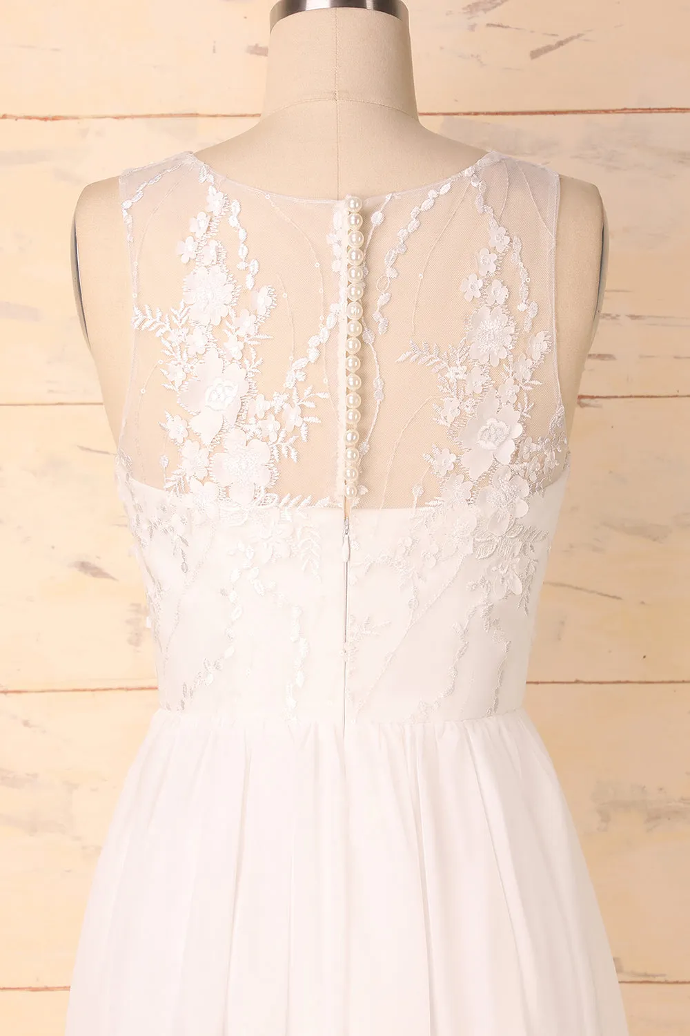 White Appliques Dress sold by Zapaka product image thumbnail 4