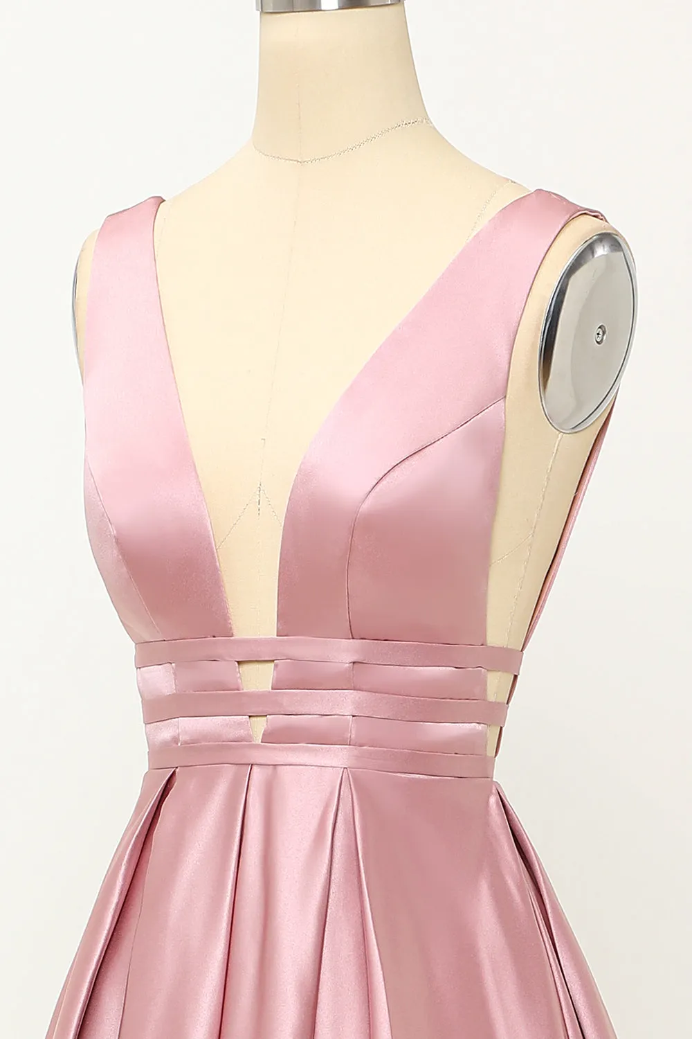 Blush Satin Long Prom Dress sold by Zapaka product image thumbnail 4