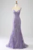 Sparkly Mermaid Lilac Long Prom Dress sold by Zapaka