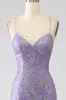 Sparkly Mermaid Lilac Long Prom Dress sold by Zapaka