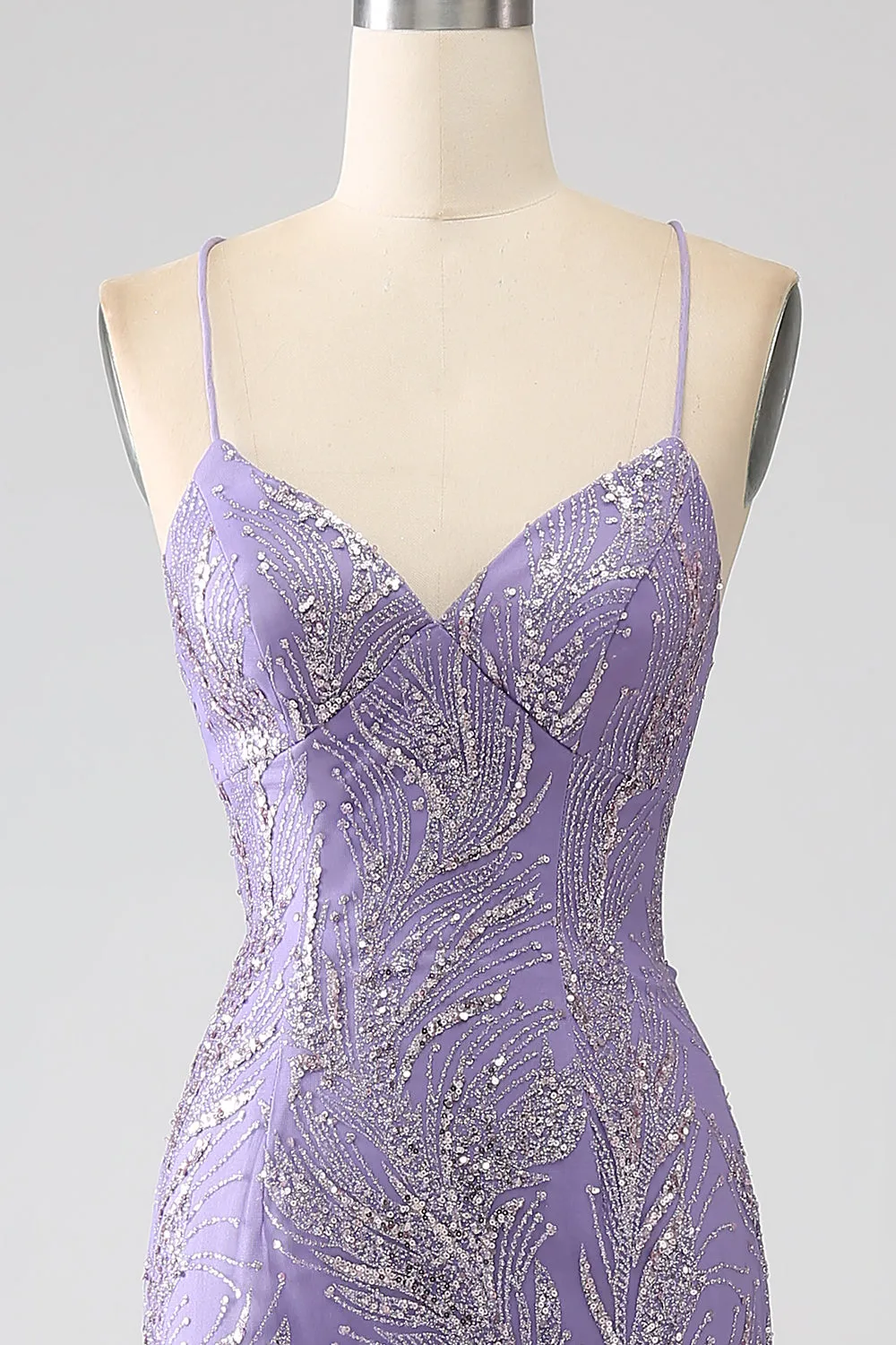 Sparkly Mermaid Lilac Long Prom Dress sold by Zapaka product image thumbnail 3