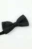 Black Jacquard Men's 5-Piece Accessory Set Tie and Bow Tie Pocket Square Flower Lapel Pin Tie Clip sold by Zapaka