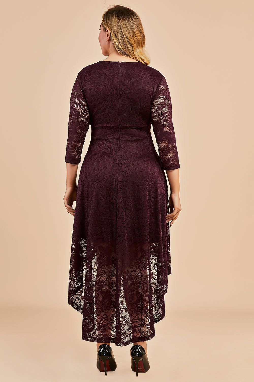 High Low Plus Size Lace Dress sold by Zapaka product image thumbnail 2