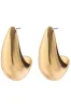 Simple Golden Metal Teardrop Earrings sold by Zapaka
