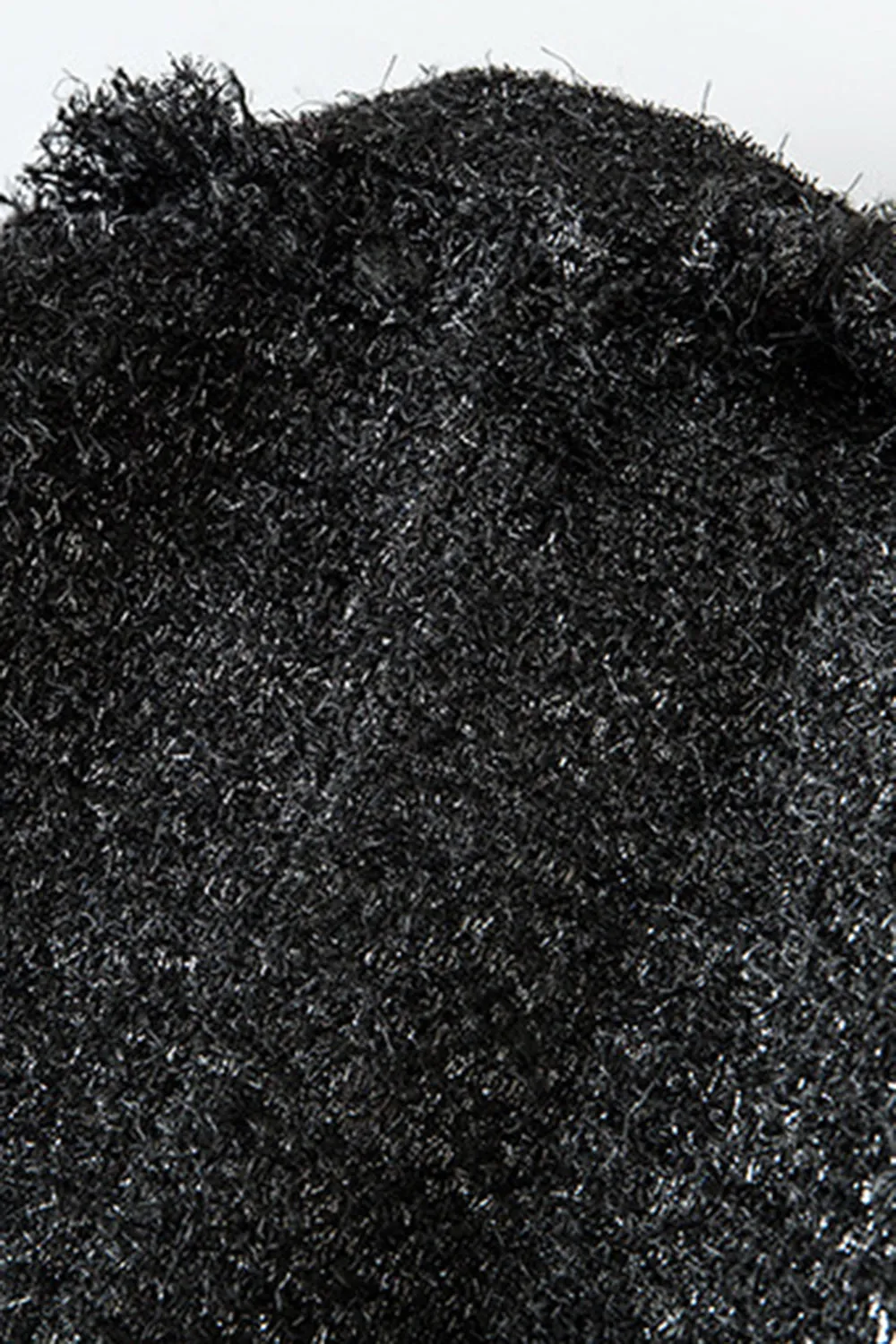 Black Tweed Notched Lapel Women Jacket with Belt sold by Zapaka product image thumbnail 5