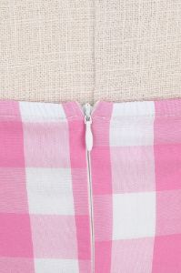 Spaghetti Straps Plaid Pink 1950s Dress sold by Zapaka