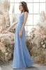 V Neck Chiffon Bridesmaid Dress sold by Zapaka