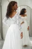 Ivory A-Line Lace Wedding Dress with Sleeves sold by Zapaka