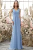 V Neck Chiffon Bridesmaid Dress sold by Zapaka