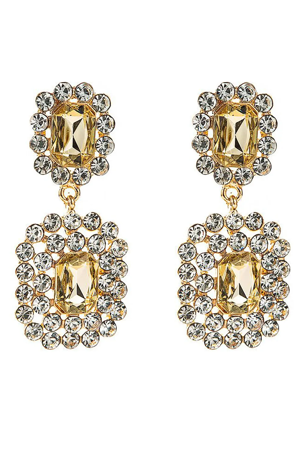 Golden Beaded Party Earrings sold by Zapaka