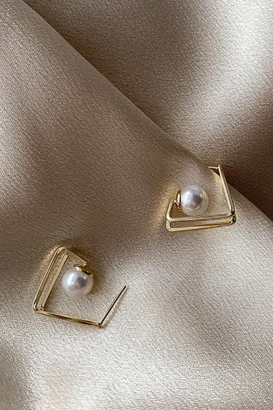 Simple and Versatile Pearl Earrings sold by Zapaka