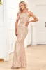 Sparkly Sleeveless Champagne Prom Dress Sequins sold by Zapaka