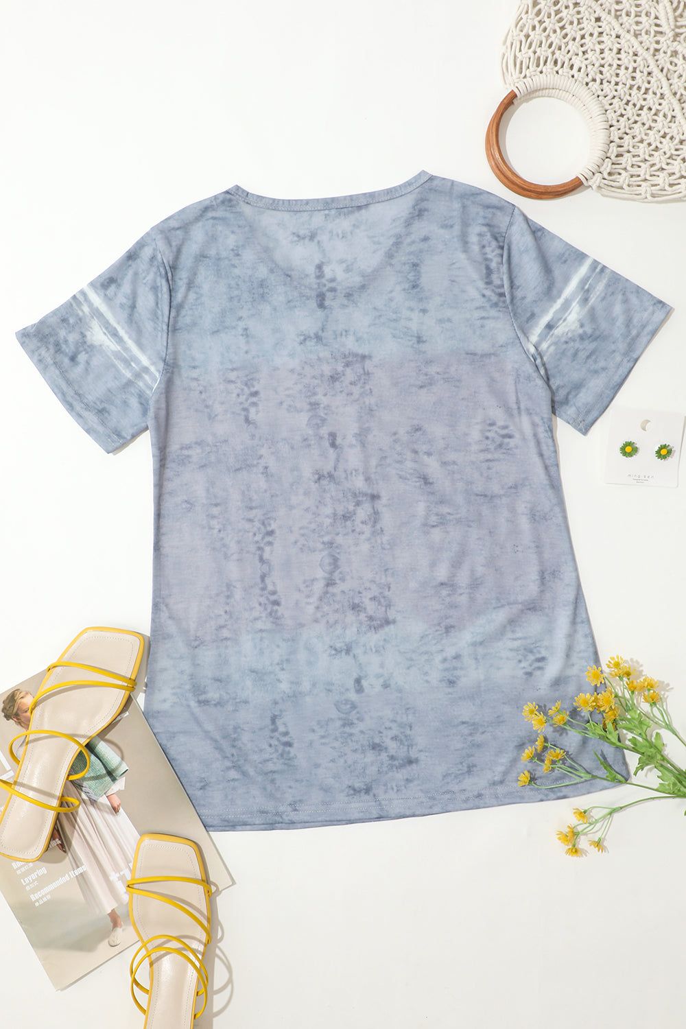 Loose Round Neck Printed T-Shirt sold by Zapaka product image thumbnail 2
