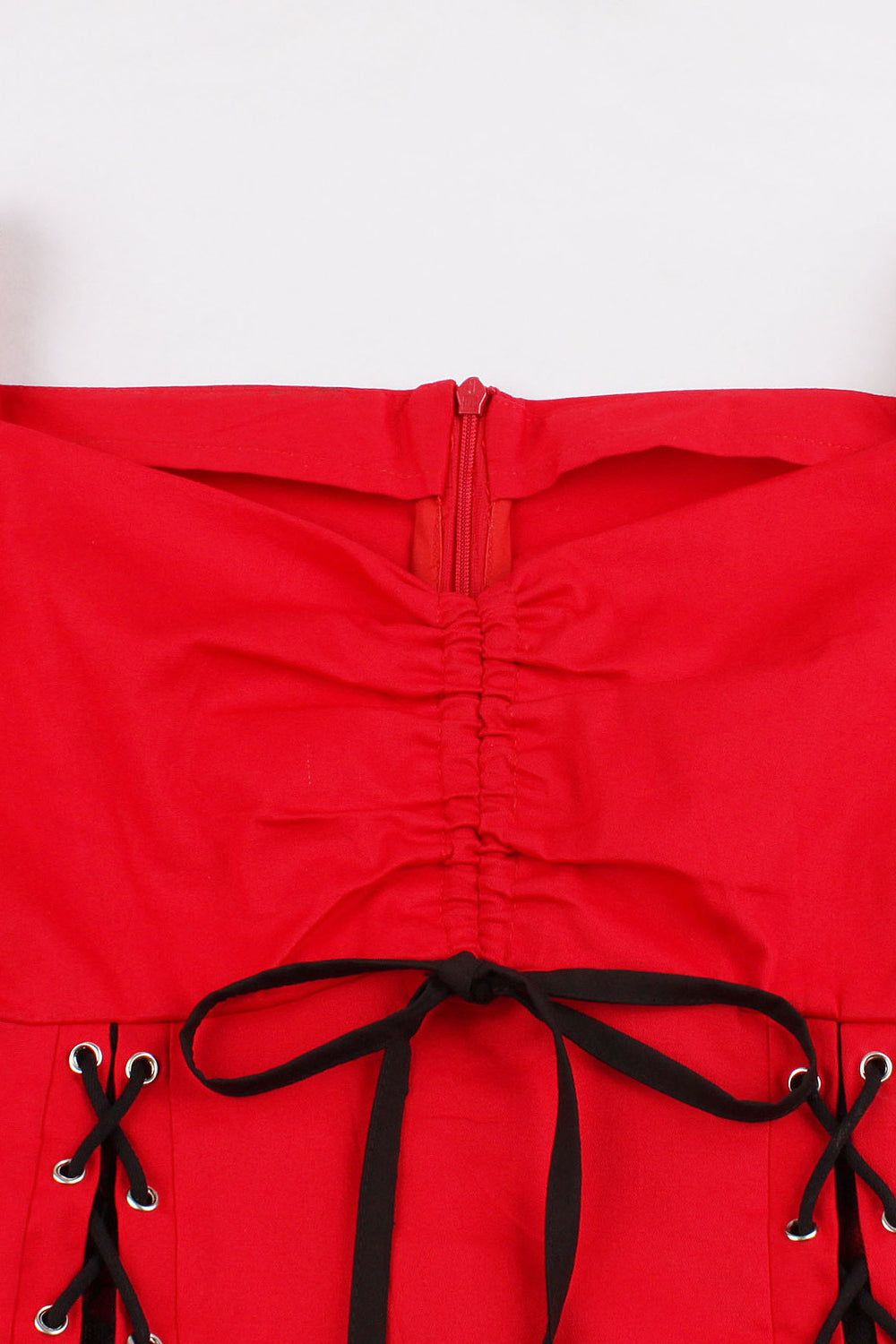 Gothic A Line Lace Up Red Halloween Dress sold by Zapaka product image thumbnail 3