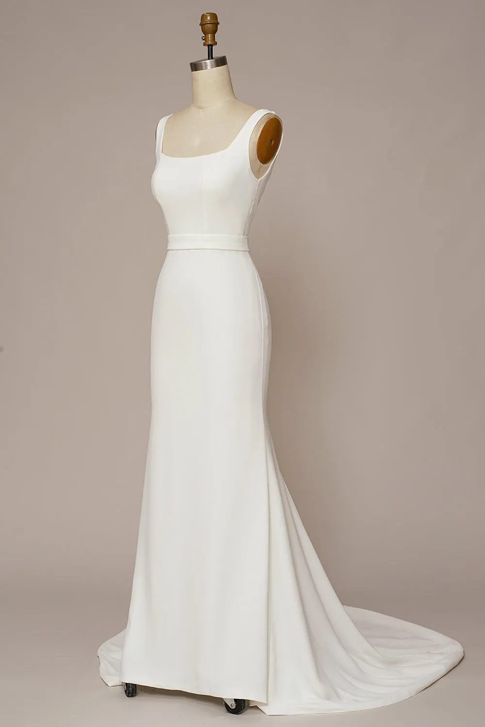 Mermaid Square Neck Wedding Dress sold by Zapaka product image thumbnail 5